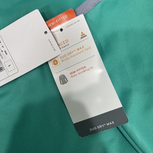 Champion Duo Dry Cowl Neck Sweatshirt Womens L Mint Fleece Lined Workout Running - Picture 4 of 9